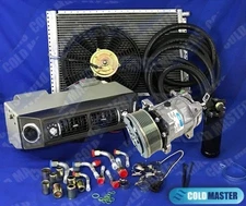ColdMaster UnderDash A/C Kit 12V Evaporator 406B,14x20 Condenser PK-8 Serpentine