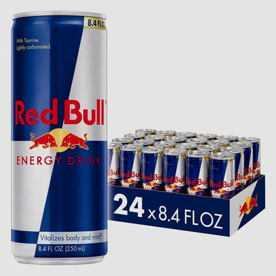 Red Bull Energy Drink with 80mg Caffeine plus Taurine, 8.4 Fl Oz (24 Pack) Cans