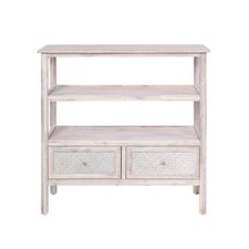 Pinilla Console Table French Chic 2 Drawer Matt White (H)800mm (W)800mm (D)300mm