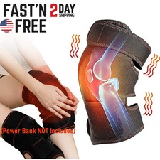Pain Relief Electric Heating Vibration Knee Joint Pad Brace Leg Therapy Massager