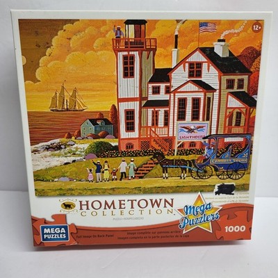 Hometown Collection 1000 piece puzzle Sunset Visit Mega Puzzles New !!