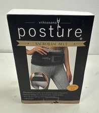 Vriksasana Posture SI Belt Regular 32–45” Sacroiliac Hip Back Pain Relief Black