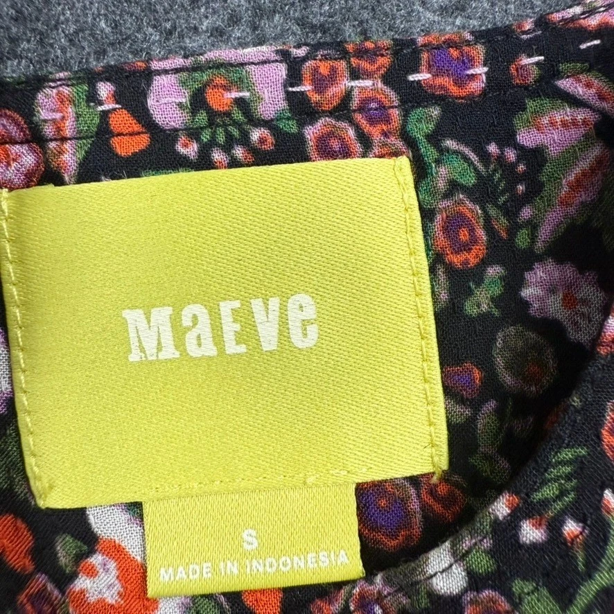 Maeve Anthropologie Floral Button Down Top Long Sleeve Blouse Size S - Image 3 of 4