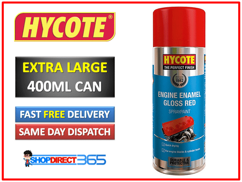 Hycote Red Engine Enamel Gloss Spray Paint High Temperature Heat Resistant UK998 - Picture 3 of 3
