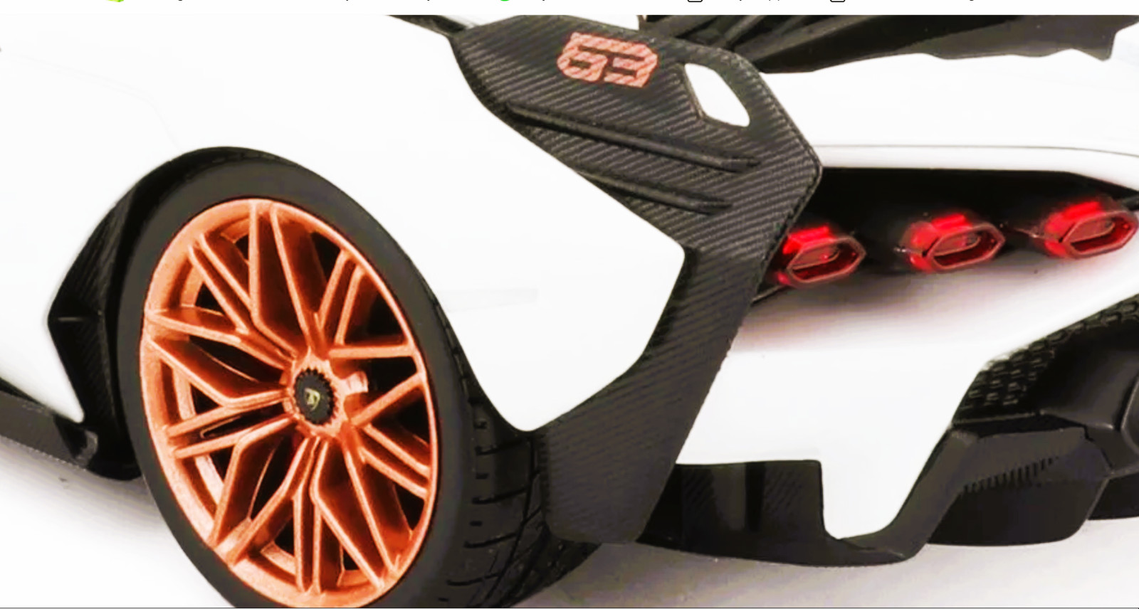 Lamborghini Race Car Hypercar w/Orig. Wheels Rims Custom Built1:18SCALE MODEL
