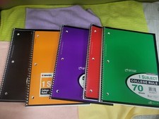 5  Top Flight Standards 1 Subject Wirebound Notebook 70 Sheets Ea