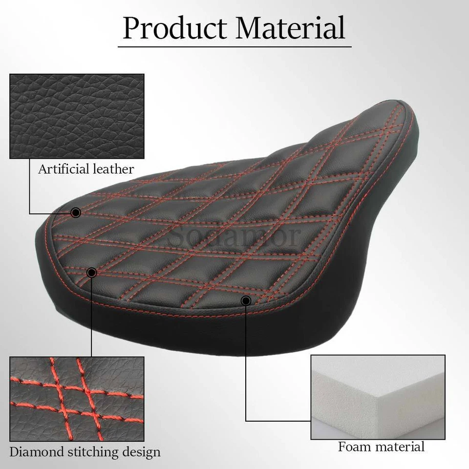 Cubierta de almohadilla de asiento de conductor delantero Diamond para Triumph Bonneville Bobber 2017-2024 2025 Foto 3 de 4