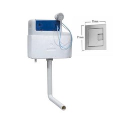 Insulated Concealed Pneumatic Cistern+Dual Flush Square Button Slimline Design