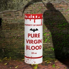 Halloween Dracula Pure Virgin Blood Tumbler 20 oz Spooky Vampire Gift