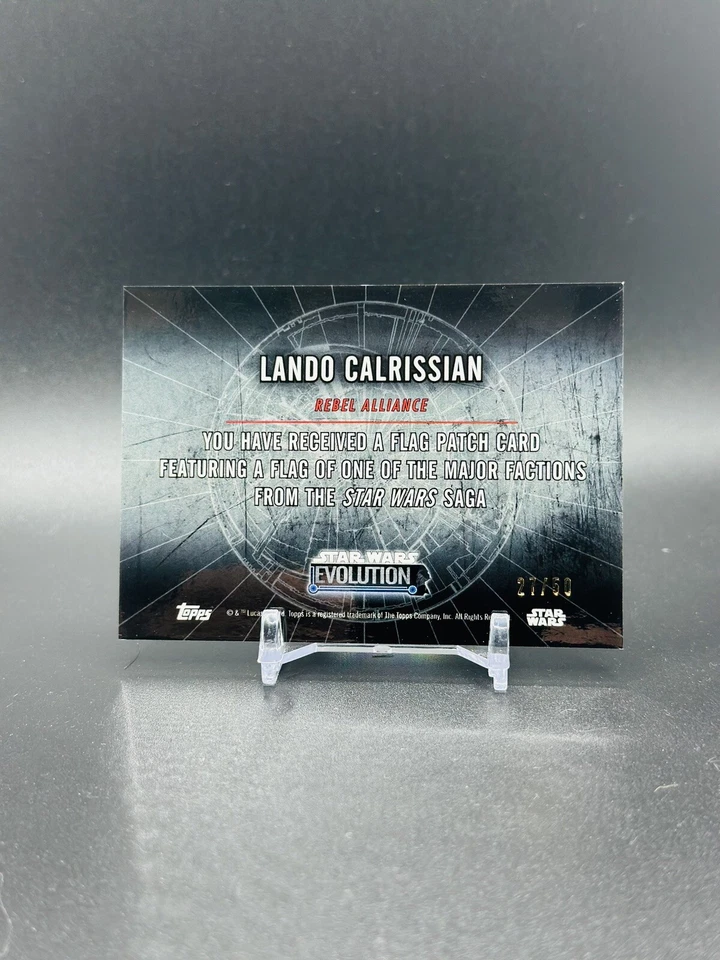 2016 STAR WARS EVOLUTION LANDO CALRISSIAN COMMEMORATIVE FLAG PATCH /50 Case Hit - Image 2 of 2
