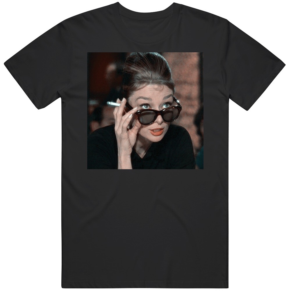audrey hepburn t shirt dress Breakfast at Tiffany's T-Shirt: Audrey Hepburn Film, Handmade Cotton Tee