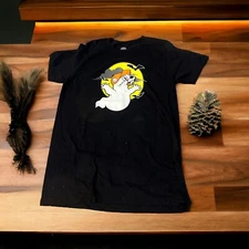 Buc-cees Adult Med Black Halloween Beaver Boo Yah Texas Short Sleeved T Shirt-