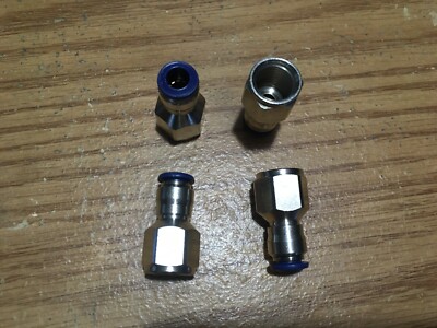 (4) AIGNEP  - 1/4'' Tube x 1/4'' Female NPTF Nickel Plated Brass Push-to-Connect
