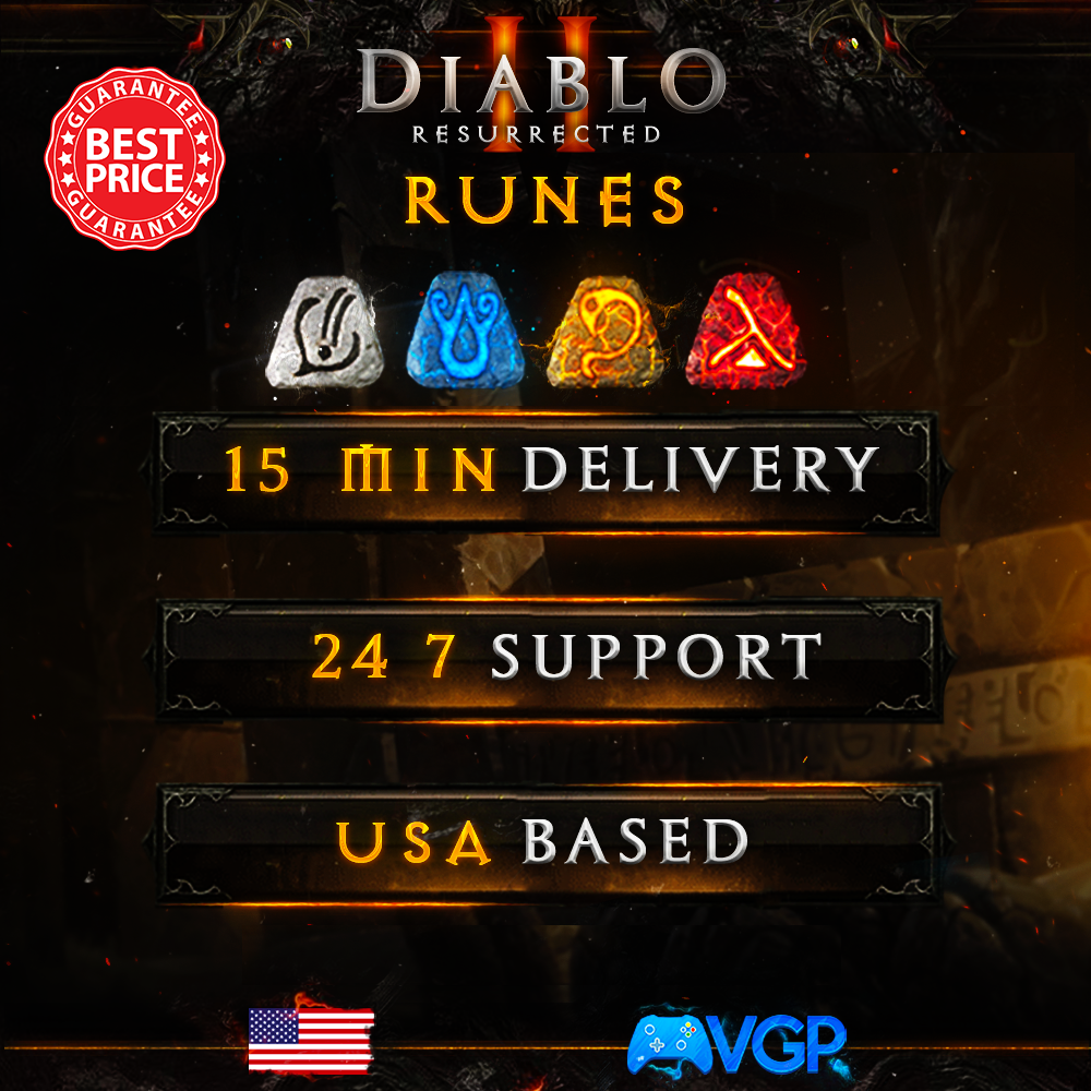 D2R Ladder 2 Diablo 2 Resurrected 🔥 RUNES D2R VEX OHM LO SUR BER JAH