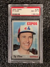 1970 Topps Baseball #164 Ty Cline PSA 8