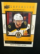 23-24 UD Series 1 Hockey Superstar Honor Roll HR-4 David Pastrnak