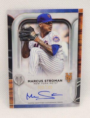Marcus Stroman 2022 Topps Tribute AUTO Green /199 Signed on Card TA-MS Yankees