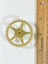 Old Sessions Clock Movement Strike Side 2nd Wheel (See Pics To ID Mvmt) (KD1643)