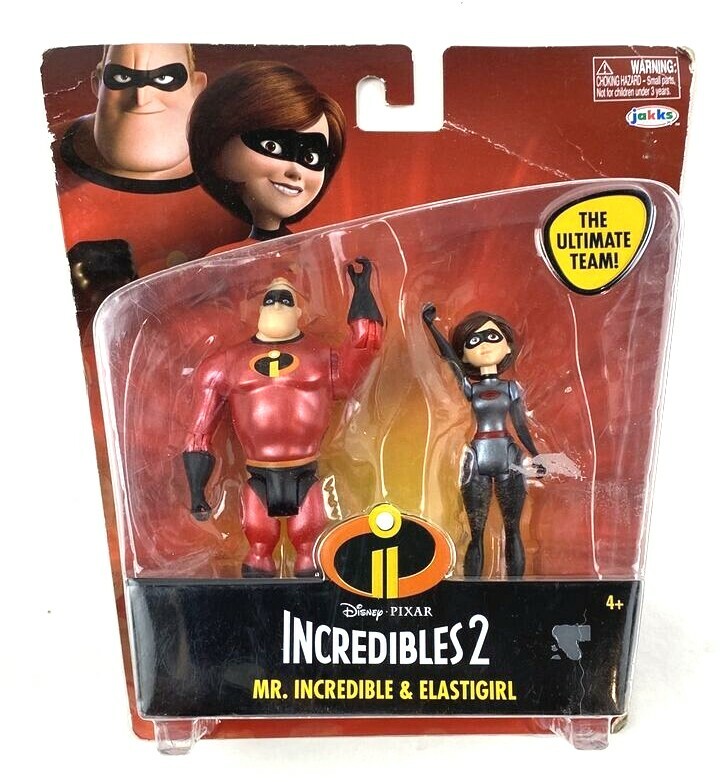 Disney Store Pixar Toybox Mrs. Incredible & Jack-Jack + Mr. & Mrs