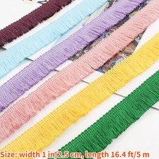 5M Tassel Trimming Fringe DIY Ribbon Edging Curtain Upholstery Clothes Sewing
