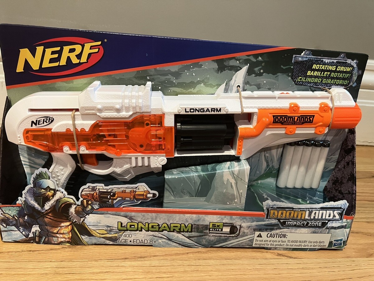 New Nerf Doomlands Impact Zone Longarm Blaster Rotating Drum
