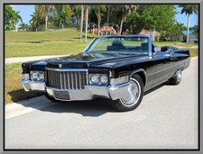 1970 Cadillac DeVille convertible Black, Toolbox / Refrigerator Magnet, 42 MIL