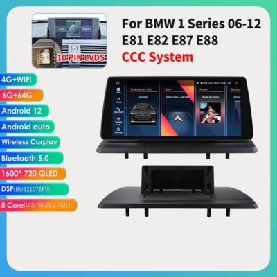 10.33'' 6+64GB For BMW 1er E81 E82 E87 E88 Android 14 Car Stereo GPS HeadUnit CCC
