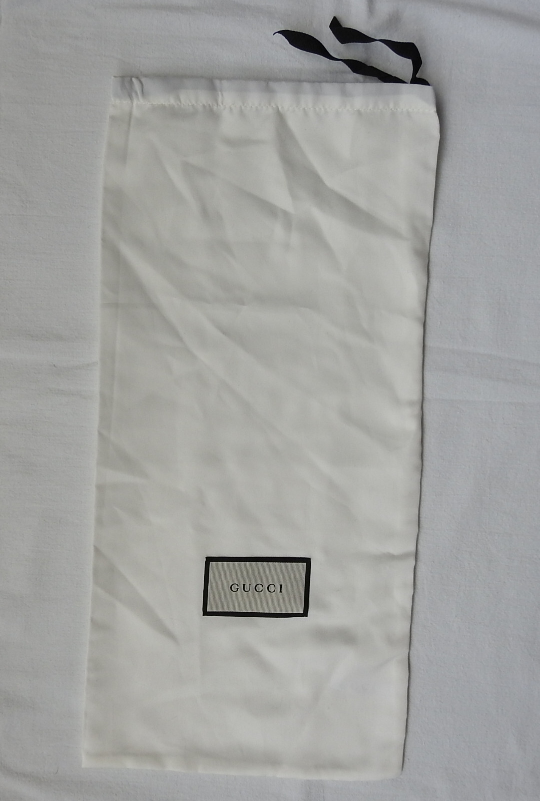 GUCCI Dust Bag Storage Travel White Drawstring (17"x8.25") 43x21 cm