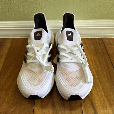 Adidas Ultraboost 21 Tokyo White Solar Red Running Shoes S23863