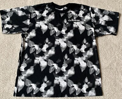 Adidas Originals TShirt Winter Leaves All Over Print Crewneck Short Sleeve XL