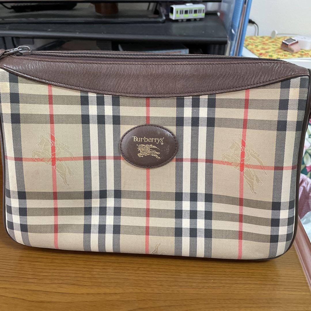 Burberry Shoulder Bag Nova Check Canvas Beige Authentic F09171049