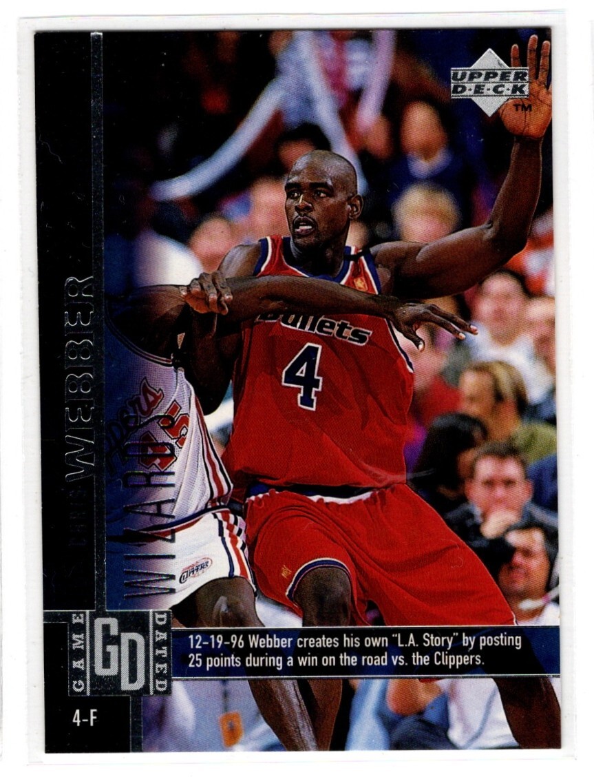 CHRIS WEBBER  BULLETS  1997-98 UPPER DECK UD #135