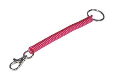 HILLMAN Metal/Plastic Assorted Colors Wrist Coil W/ 1" Split Ring Key Chain 1 pk