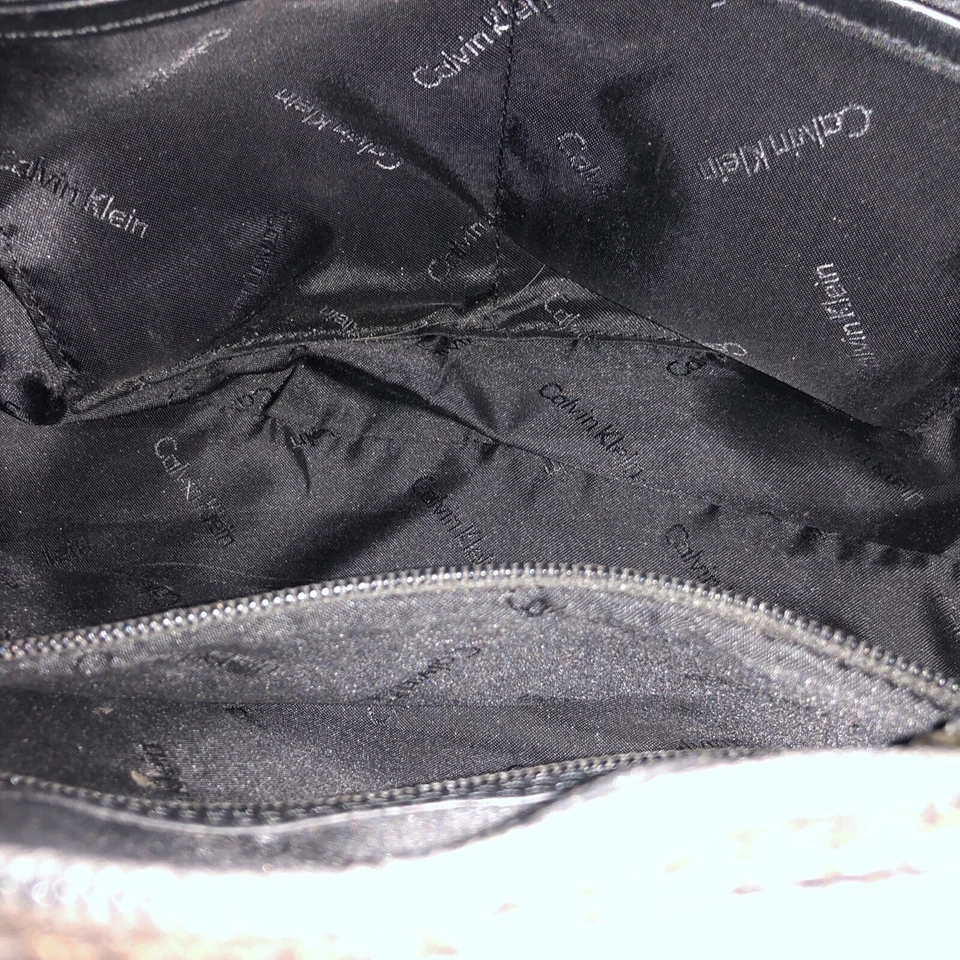 Bolso de Hombro Calvin Klein Mujer Marrón Negro Dorado Acolchado Doble Asa Foto 4 de 4