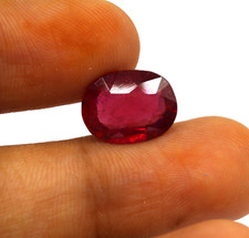 11 X 8 MM Natürlich Loser Rubin Blutrot Farbe Oval Cut Facettiert Edelstein 3.95