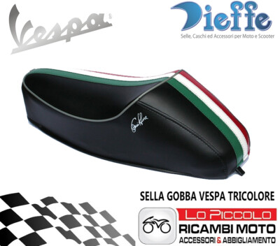 PER VESPA 50 L R N SPECIAL P0010FTN SELLA GOBBA TRICOLORE TELAIO CON MOLLE