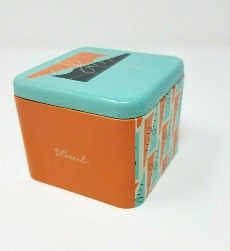Fossil Tin Watch Display Box Orange 