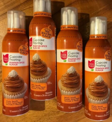 4 pack Cake Mate Soft Icing Cupcake Frosting Pumpkin Spice Limited EditionFlavor