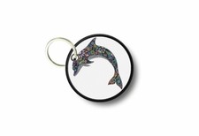 Keychain keyring print patch funny applique colofull dolphin