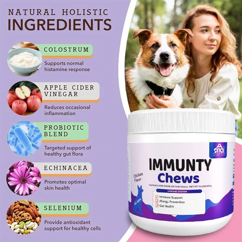 Immune Support Chews For Dogs -Itching Skin Relief- Allergy Relief -Gut Health - Image 3 of 4