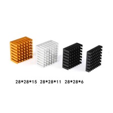 28 28 6/11/15mm Aluminum Heatsink Radiator Heat Sink Cooling Block Slotted New