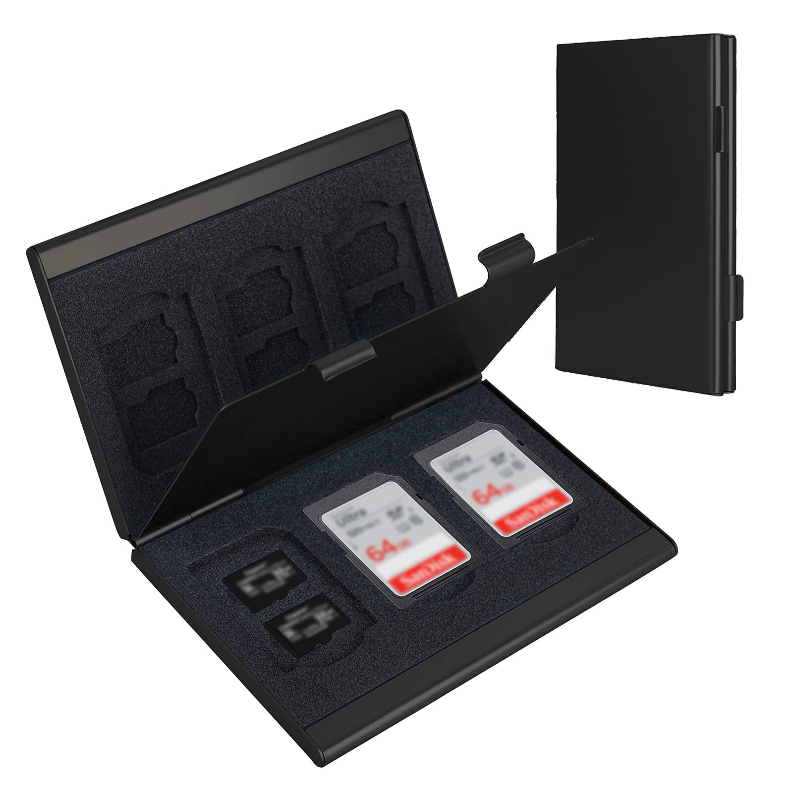 SD Card Holder SD Card CaseLAVILI CF Memory Card Holder Case Aluminum Alloy H...-image