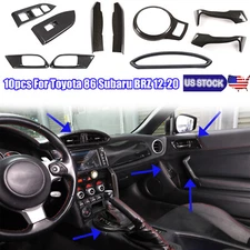 Carbon ABS Interior Decorative Trim For Toyota 86 Subaru BRZ 12-20 Scion FR-S