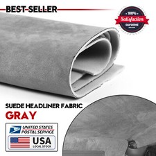Gray Suede Headliner Fabric Polyester Backing for Car Roof Panel Lining 80"x60"