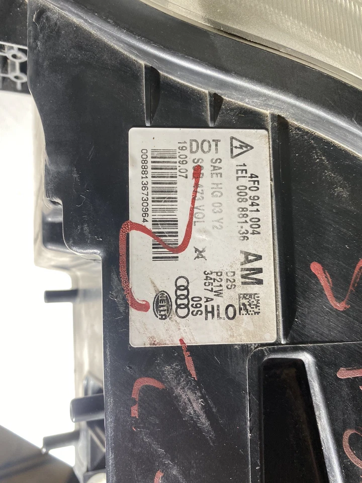 Audi A6 S6 C6 05-08 Passenger Xenon HID Headlight Lamp 4F0941030 - Image 2 of 4