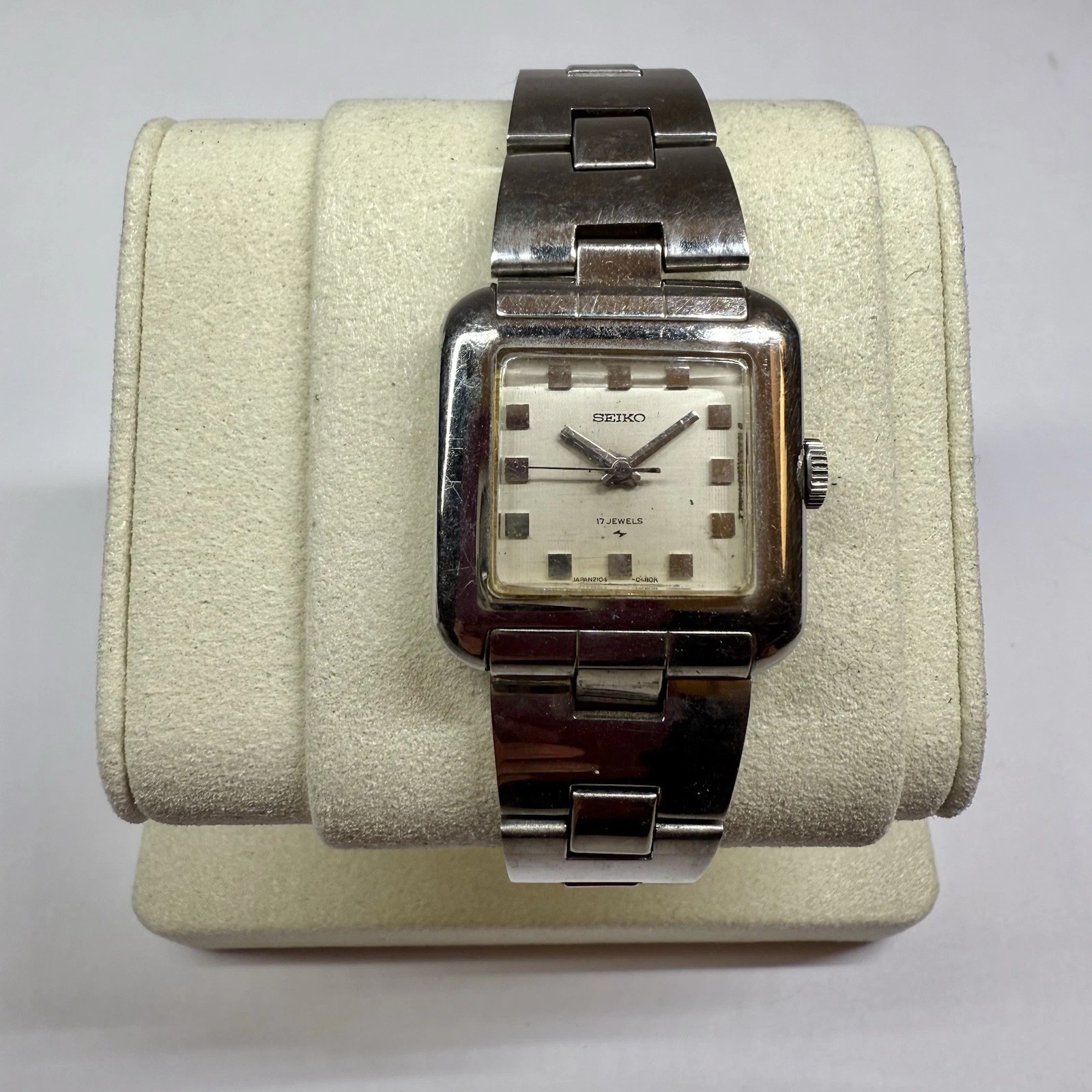 SEIKO 2104-3110 17 Jewels Men Manual Wind Vintage Watch W115 *WORKING