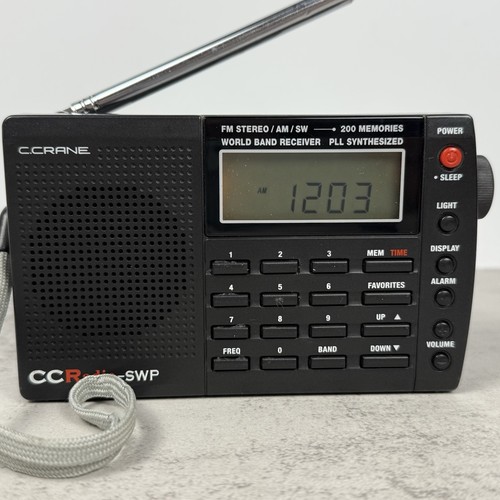 C. Crane CC AM/FM/SW Stereo Shortwave RADIO PLL Synthesized SWP Tested Working