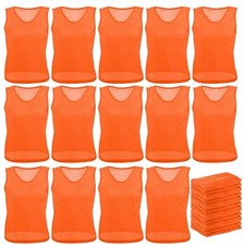 Newcotte 24 Pcs Pinnies Jerseys Adult, L Sports Orange