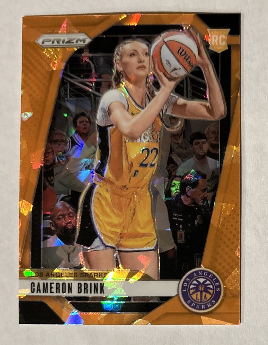 2024 Panini Prizm WNBA Orange Ice Prizm Cameron Brink #127 Rookie RC LA Sparks