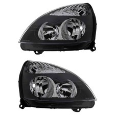 Scheinwerfer Set links & rechts Schwarz H1/H7 für Renault Clio II BB_ CB_